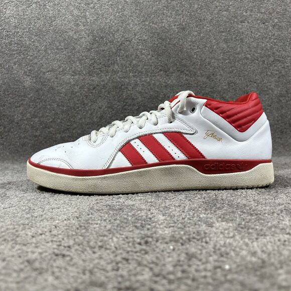 Adidas Tyshawn Jones GW4897 Men’s Size 13 White Scarlet Red Skate Shoes Used main image 4